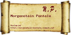 Morgenstein Pentele névjegykártya